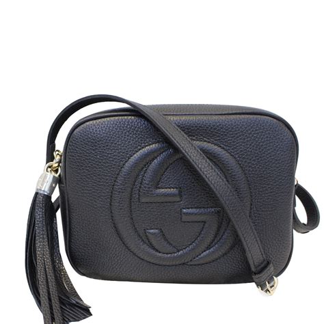 gucci black leather disco cross body bag|Gucci crossbody bags on sale.